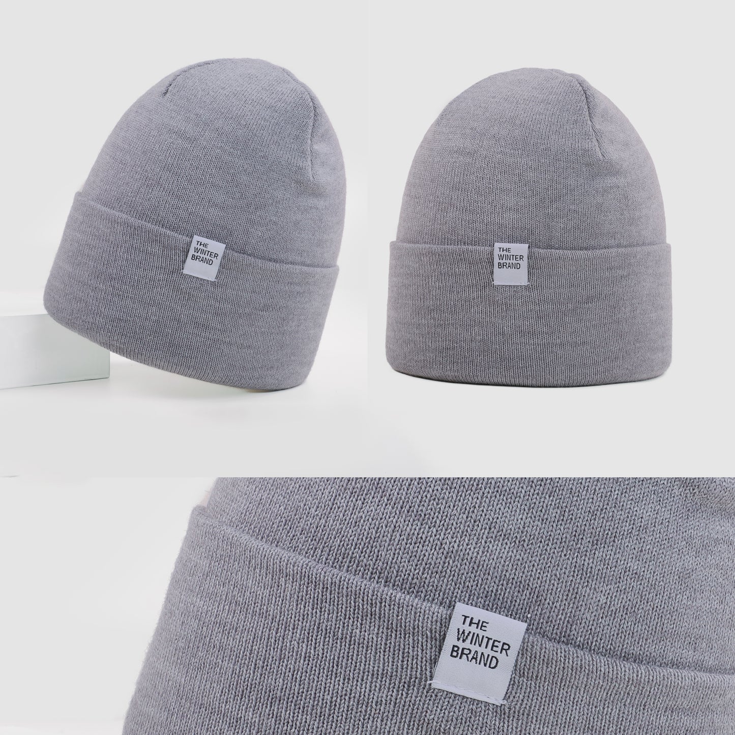 Frost Neutral Gray Beanie