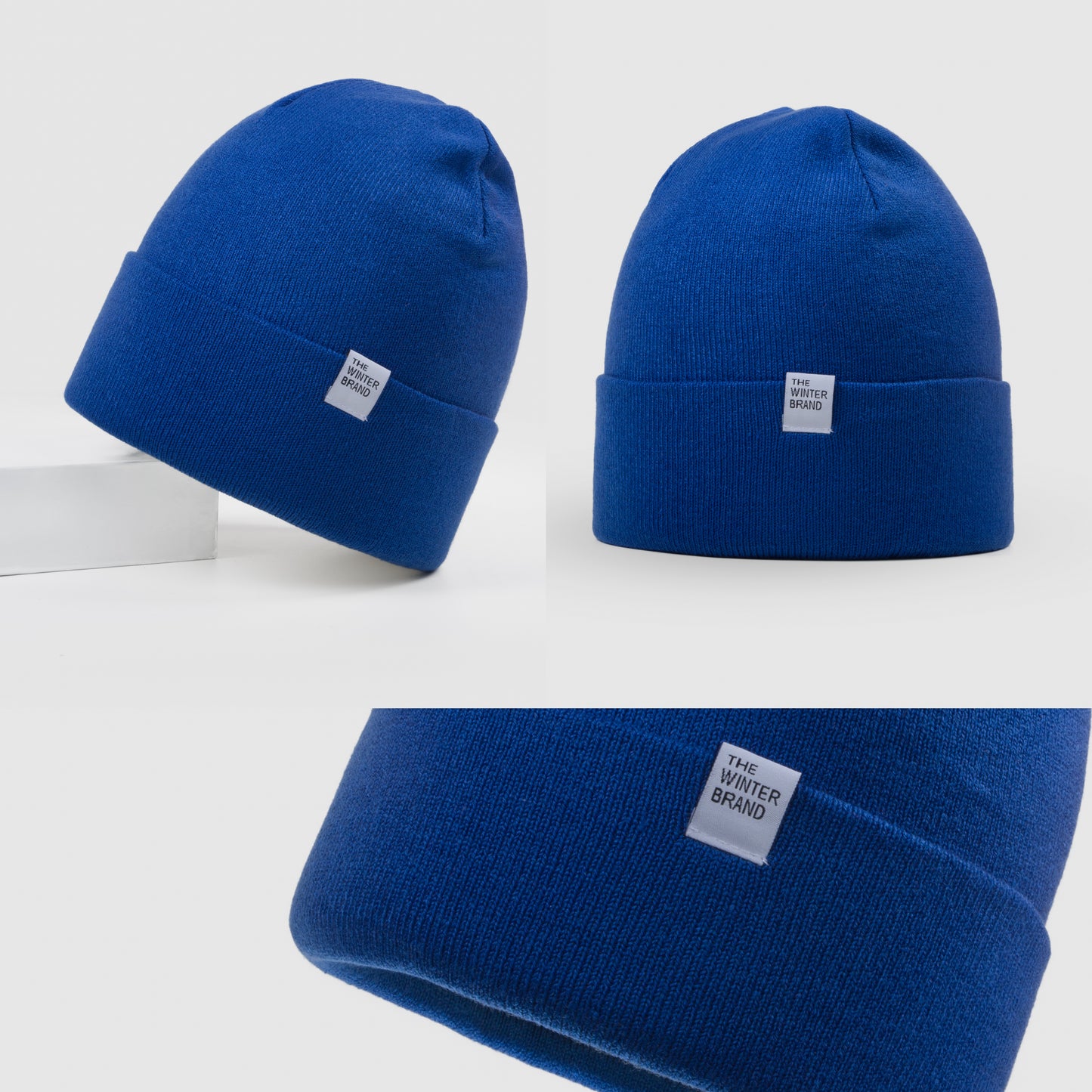 Frost Neutral Royal Blue Beanie