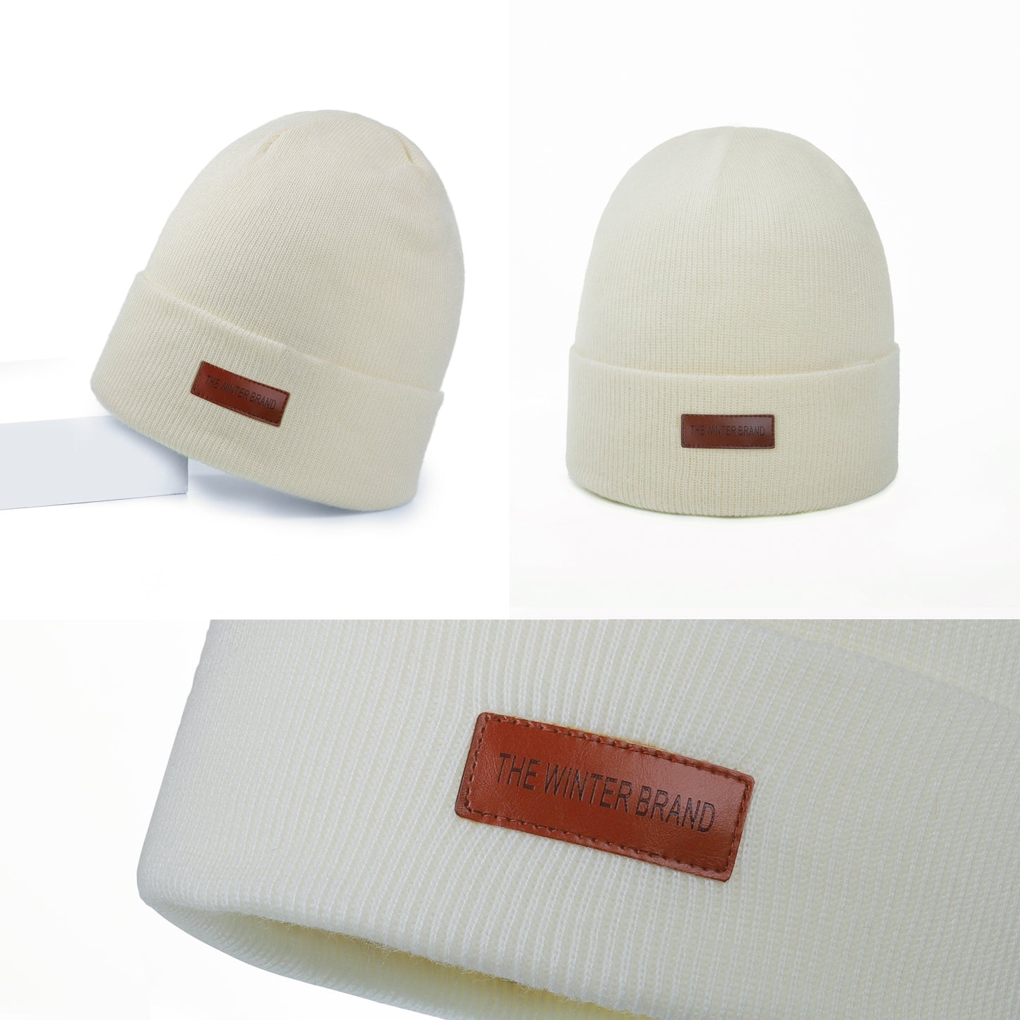 Frost Neutral Off White Beanie
