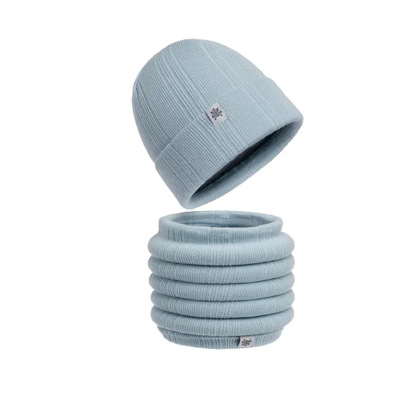 Skater Blue Beanie and Neck Warmer Set – The Winter Brand display picture 1