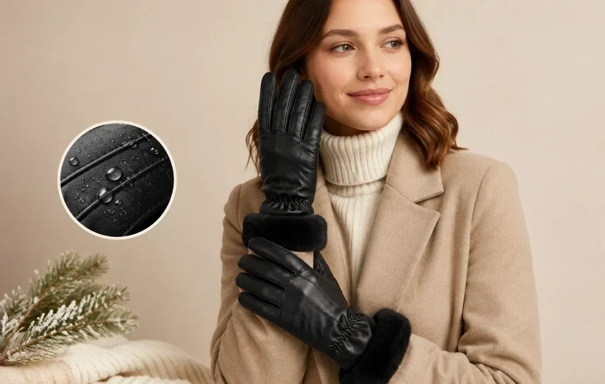Women's Waterproof Leather Gloves