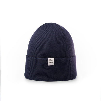 Navy Merino Wool Beanie