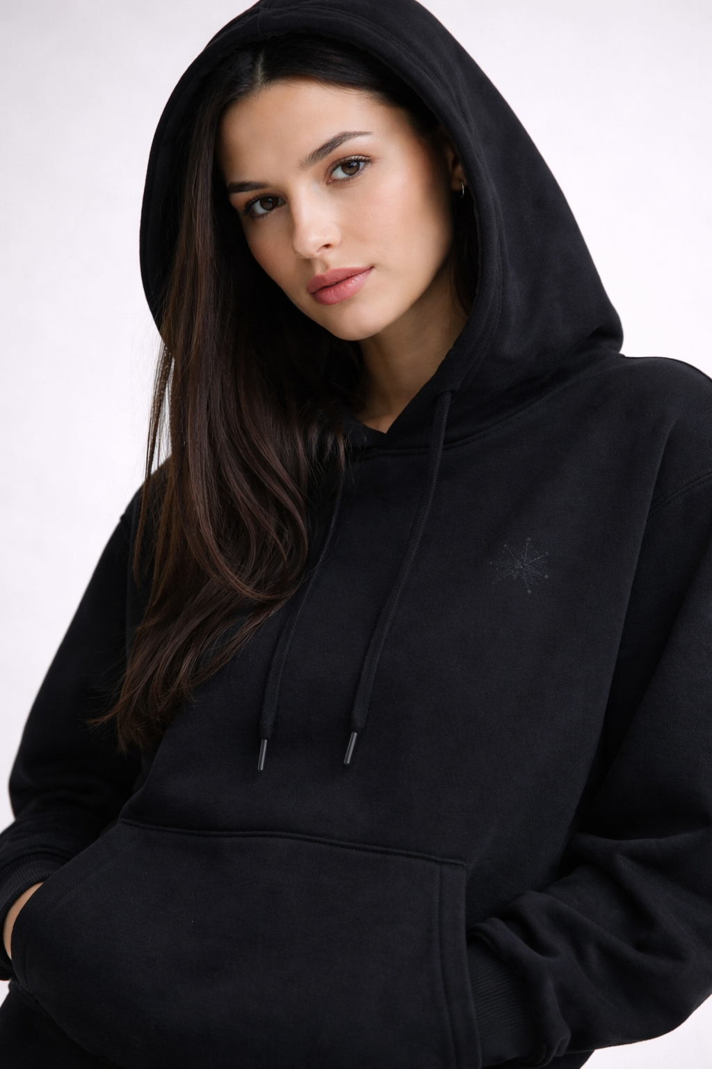 Light Organic Hoodie in Black