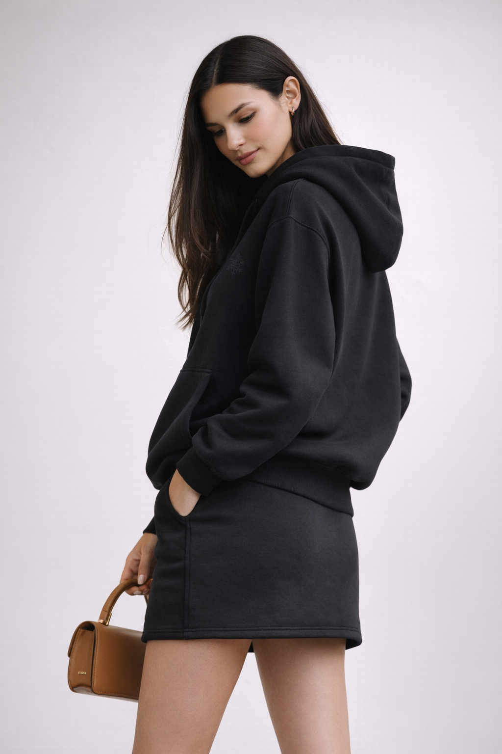 Light Organic Hoodie in Black