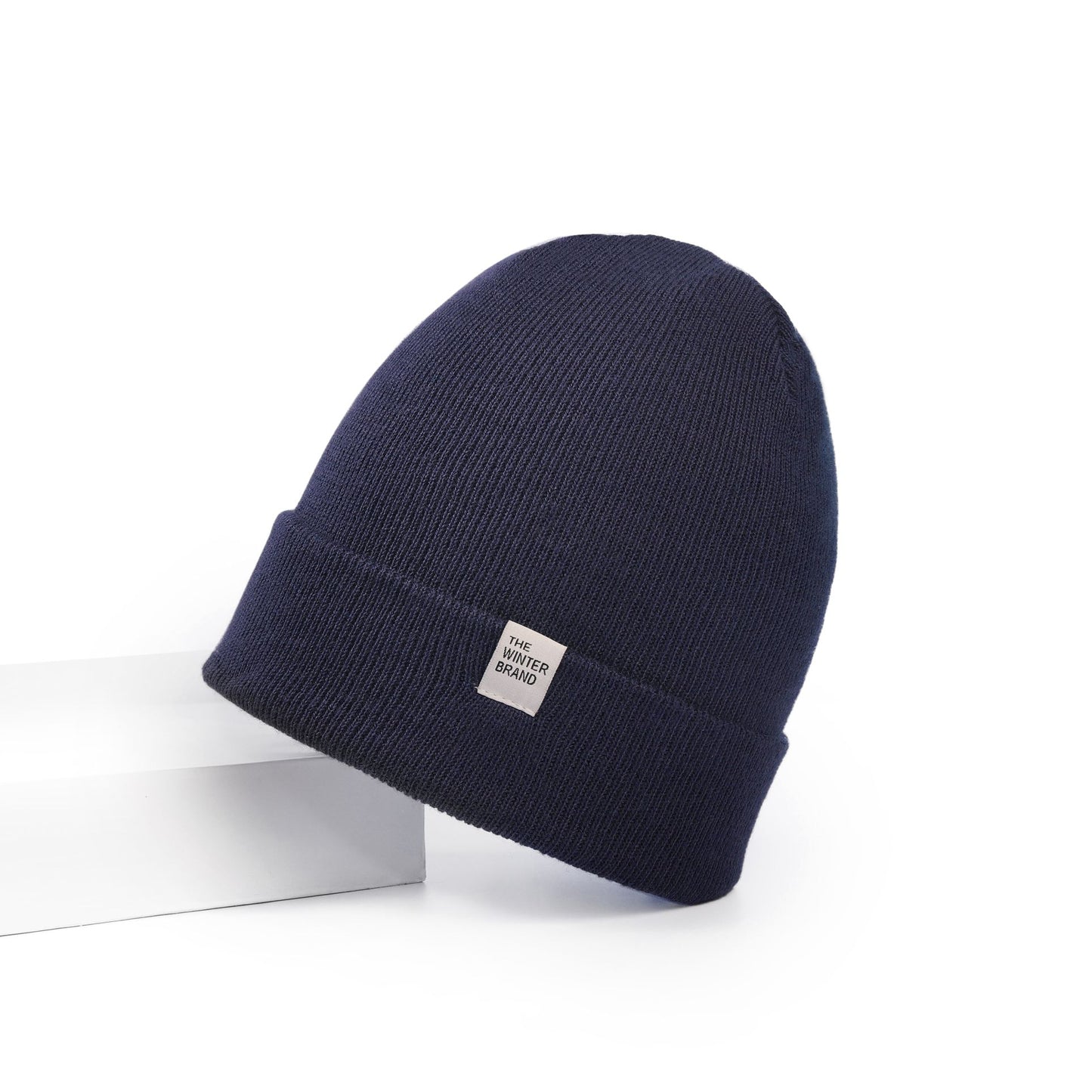 Navy Merino Wool Beanie