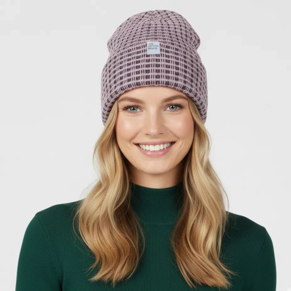 Nordic_Checkered_Pastel_Pink_and_Black_Beanie