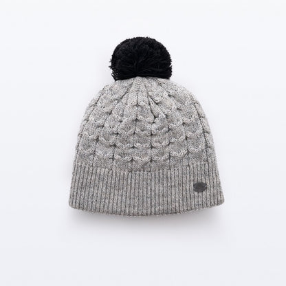 Snowflake Gray Pompom Beanie