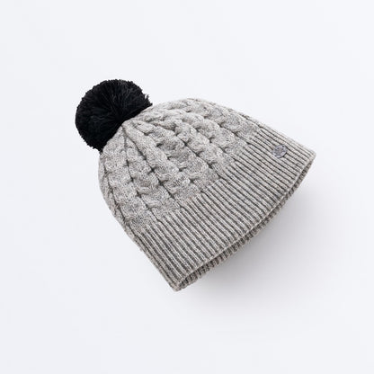 Snowflake Gray Pompom Beanie