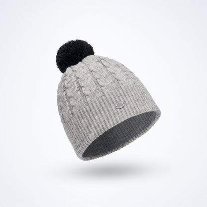 Snowflake Gray Pompom Beanie