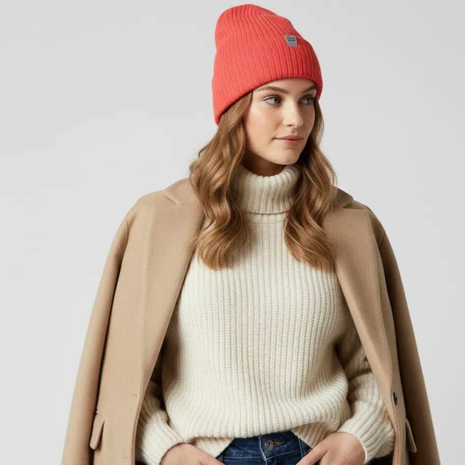 Vail Pastel Coral Beanie