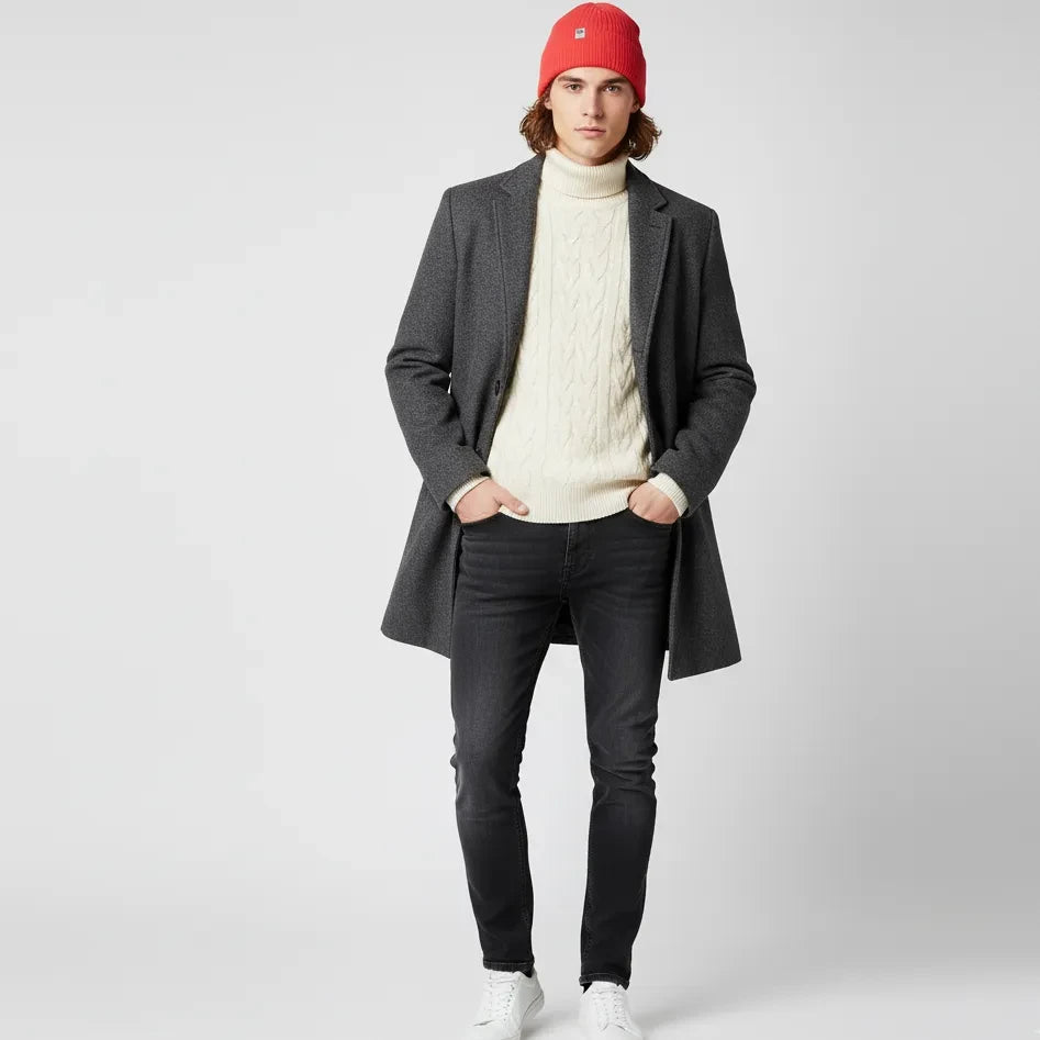 Vail Pastel Coral Beanie for man