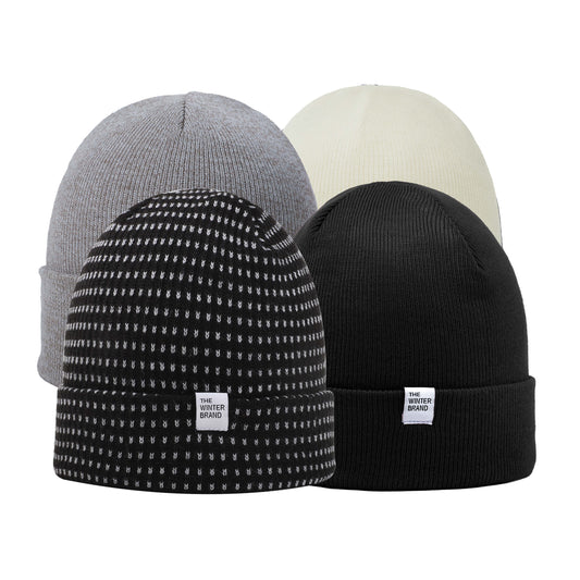 Neutral 4 Beanie Bundle | Black, Gray, White